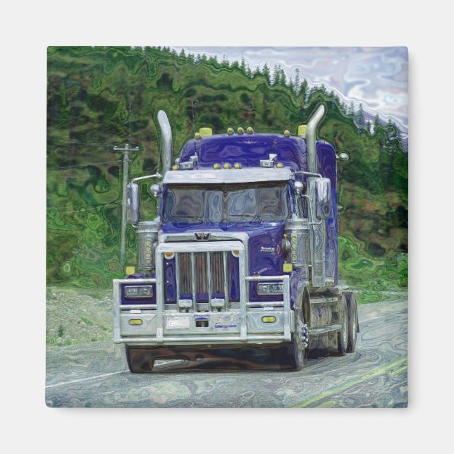 CARGO TRUCK BIG RIG TRUCKERS Gifts Magnet (Front)
