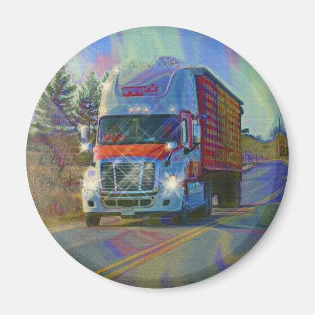 CARGO TRUCK BIG RIG TRUCKERS Gifts Magnet (Front)