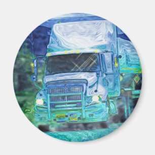 CARGO TRUCK BIG RIG TRUCKERS Gifts Magnet