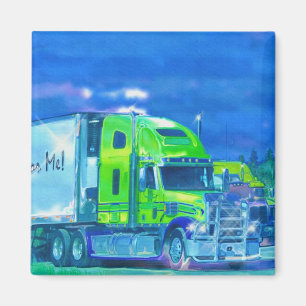CARGO TRUCK BIG RIG TRUCKERS Gifts Magnet