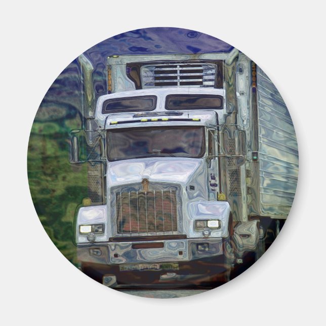 CARGO TRUCK BIG RIG TRUCKERS Gifts Magnet (Front)