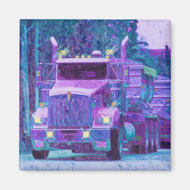 CARGO TRUCK BIG RIG TRUCKERS Gifts Magnet (Front)