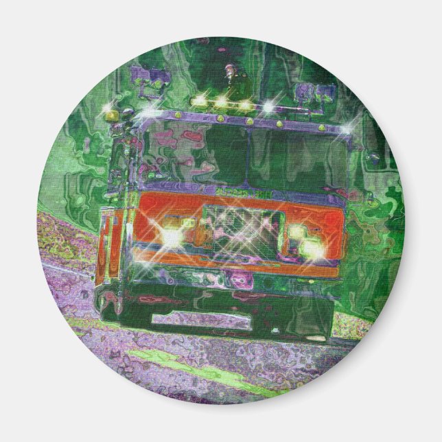 CARGO TRUCK BIG RIG TRUCKERS Gifts Magnet (Front)