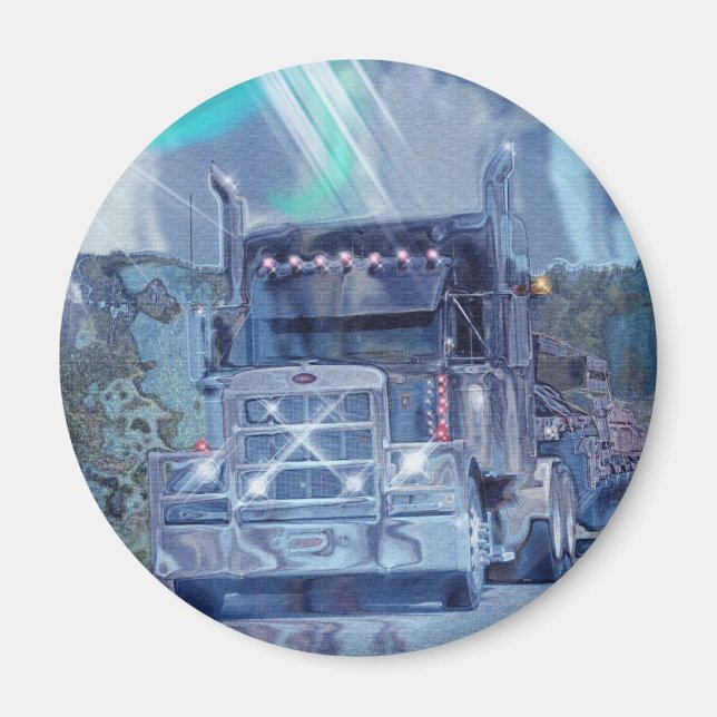 CARGO TRUCK BIG RIG TRUCKERS Gifts Magnet (Front)