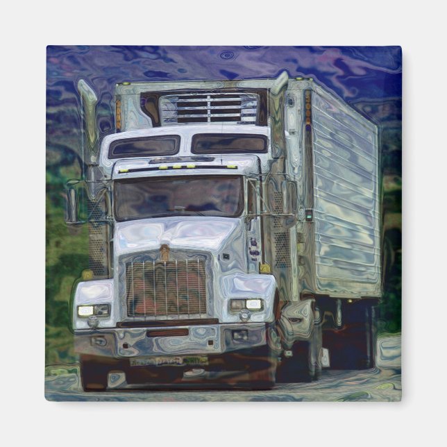 CARGO TRUCK BIG RIG TRUCKERS Gifts Magnet (Front)