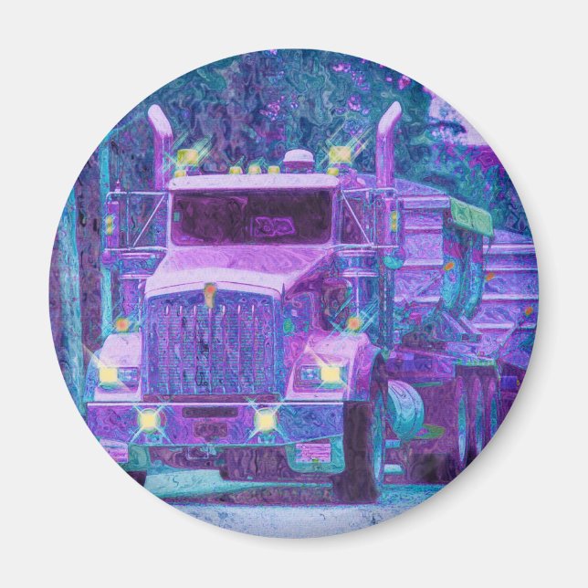 CARGO TRUCK BIG RIG TRUCKERS Gifts Magnet (Front)