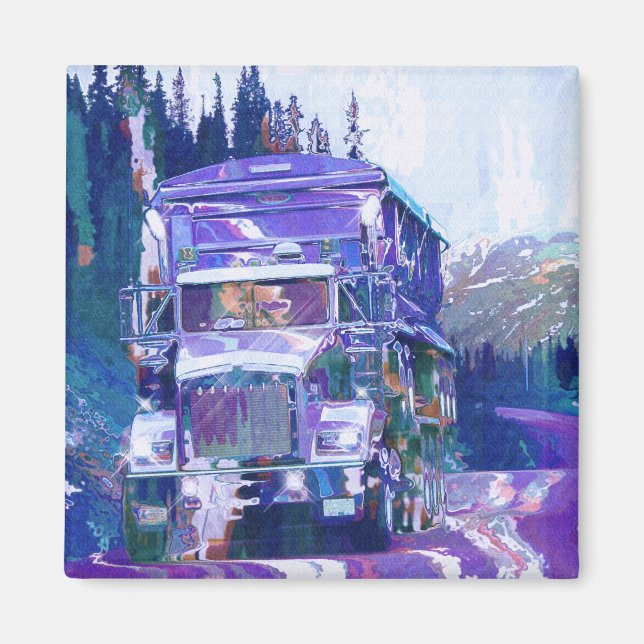 CARGO TRUCK BIG RIG TRUCKERS Gifts Magnet (Front)