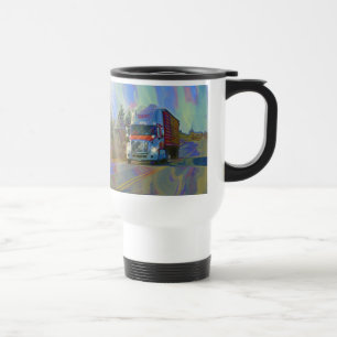 CARGO TRUCK BIG RIG TRUCKERS Gifts Travel Mug