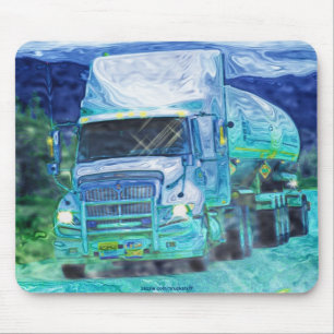 Cargo Truck Road Transport Truck Drivers Mouse Mat