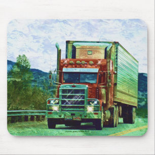 Cargo Truck Road Transport Truck Drivers Mousepad