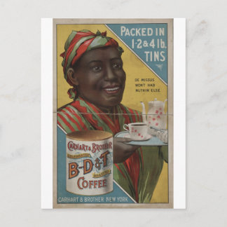 Carhart & Brother celebrated roasted coffee Postcard