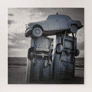 carhenge stacked cars jigsaw puzzle