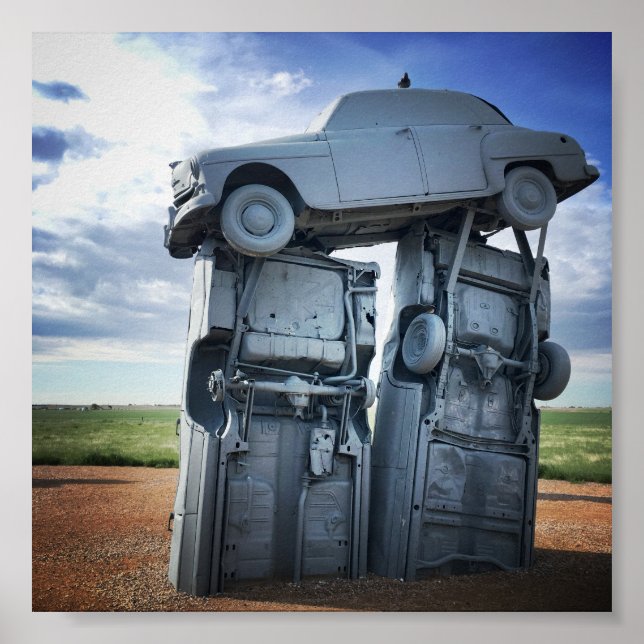 carhenge stacked cars poster (Front)