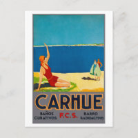 Carhue Argentina Vintage Travel Poster Restored