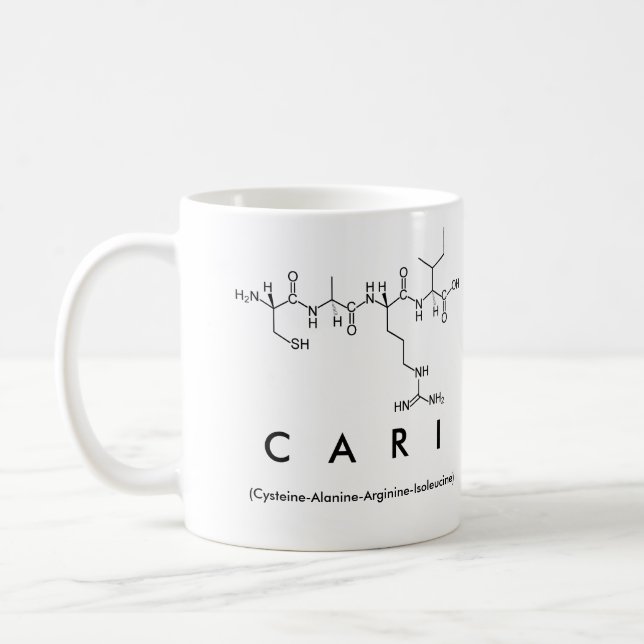 Cari peptide name mug (Left)