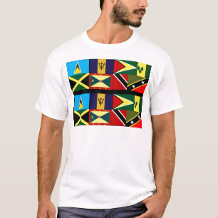Caribbbean flag mens shoe T-Shirt