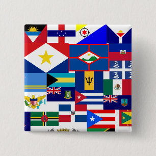 caribbean 15 cm square badge