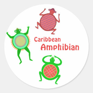 Caribbean Amphibian Classic Round Sticker