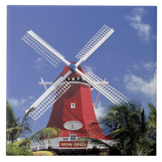 Caribbean, Aruba. Old Mill, converted into 'Mill Tile (Front)