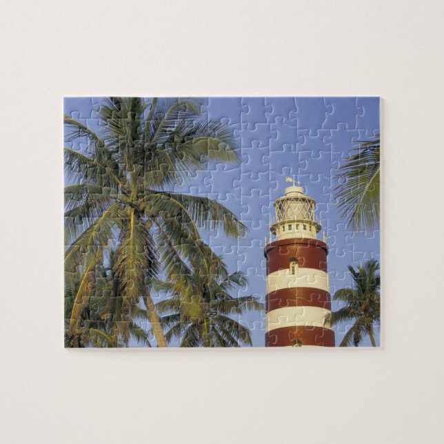 Caribbean, Bahamas, Abaco, Elbow Cay. Hopetown Jigsaw Puzzle (Horizontal)
