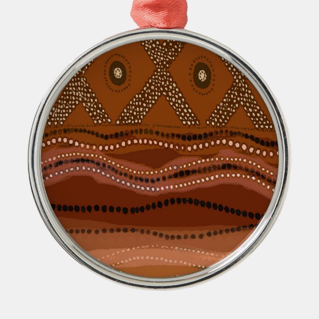 Caribbean Batik - Small Metal Tree Decoration (Front)