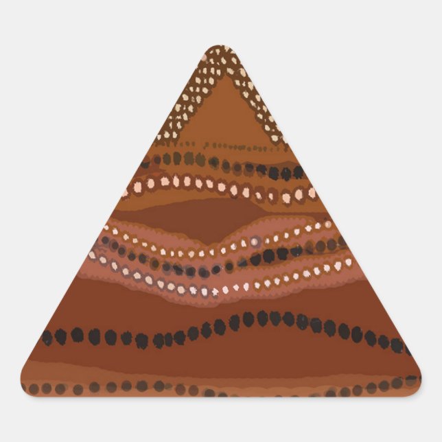 Caribbean Batik - Small Triangle Sticker (Front)