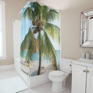 Caribbean Beach Bliss #1 #wall #art Shower Curtain