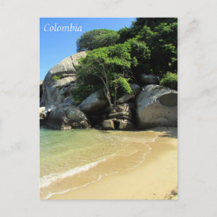 caribbean beach colombia postcard