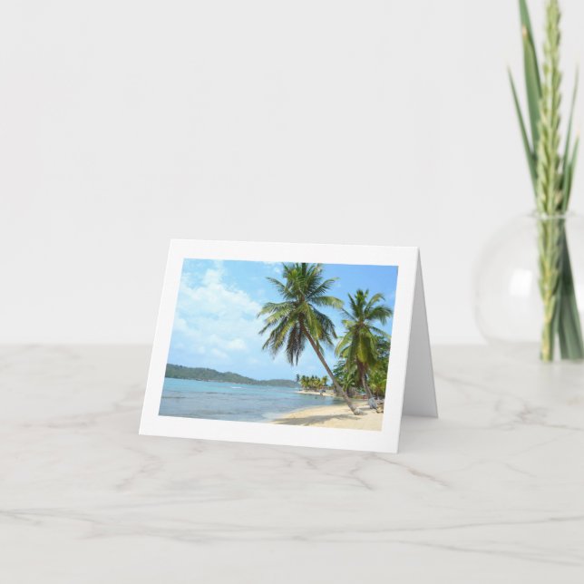 Caribbean Beach greeting card (Front)