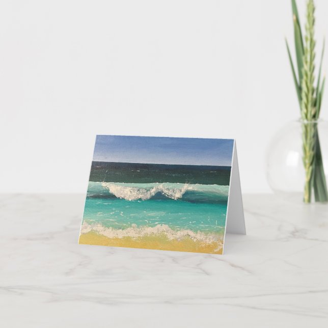 Caribbean Beach In St Lucia Card (Front)