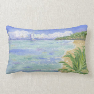 Caribbean Beach large pillow