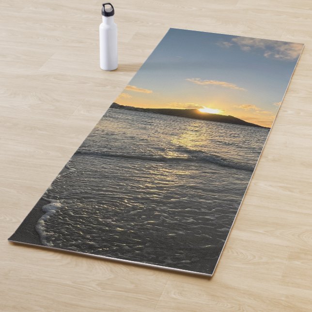 Caribbean Beach Sunset Tropical Paradise Yoga Mat (In Situ)