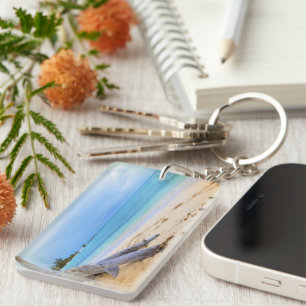 Caribbean Beachscape Key Ring