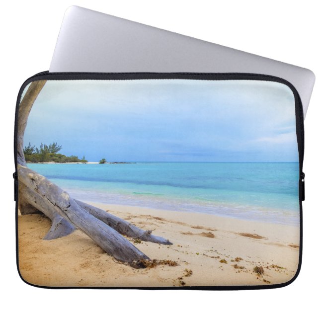 Caribbean Beachscape Laptop Sleeve (Front)
