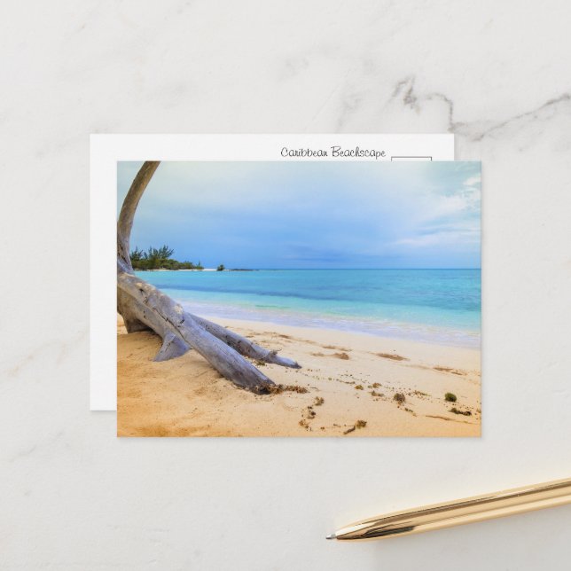 Caribbean Beachscape Postcard (Front/Back In Situ)