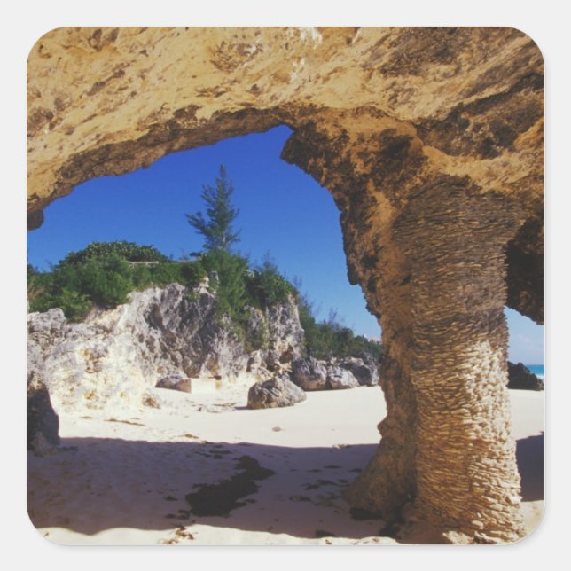 Caribbean, Bermuda, Tucker's Town. Natural Square Sticker (Front)