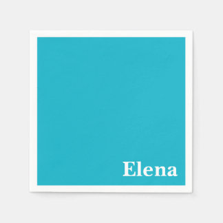 Caribbean Blue Customisable Napkin