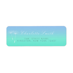 Caribbean Blue Ocean Ombre Dandelion Address