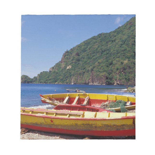 Caribbean, BWI, St. Lucia, Sailboats, Soufriere. Notepad (Front)