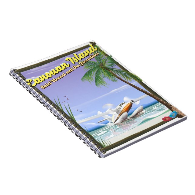 Caribbean, Canouan islands paradise poster. Notebook (Right Side)