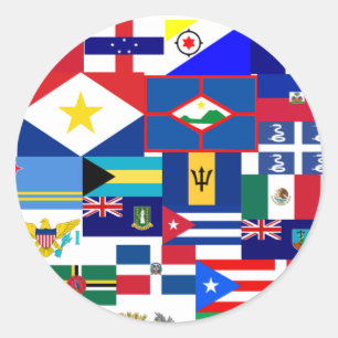 caribbean classic round sticker