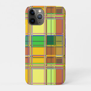 Caribbean Colorful Fabric Madras Tartan iPhone 11 Pro Case