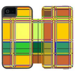 Caribbean Colorful Fabric Madras Tartan Incipio Watson™ iPhone 5 Wallet Case