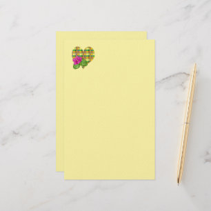 Caribbean Colorful Fabric Madras Tartan Stationery