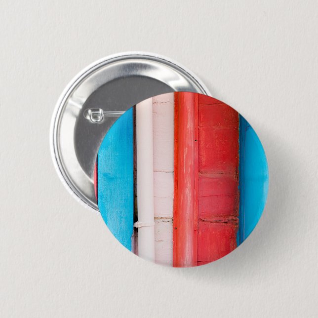 Caribbean colours - abstract 6 cm round badge (Front & Back)