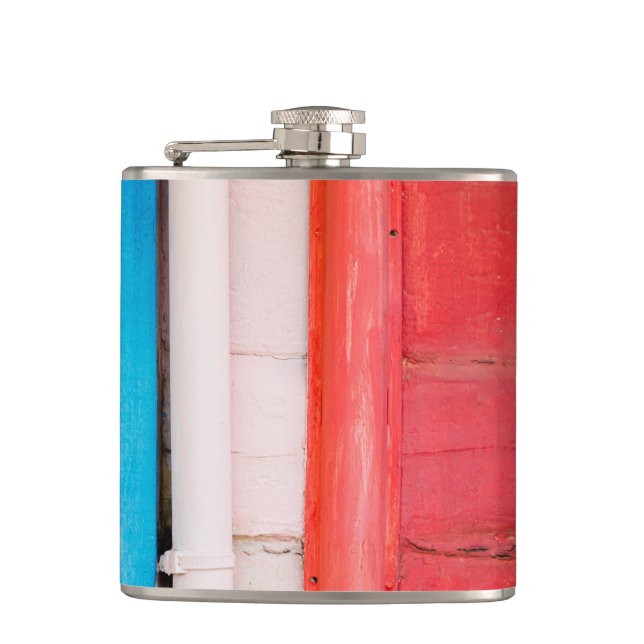 Caribbean colours - abstract hip flask (Front)
