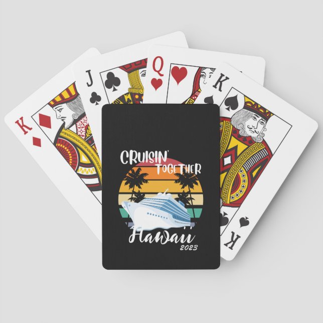 Caribbean Cruise 2025Family Friends Group Travel Playing Cards (Back)