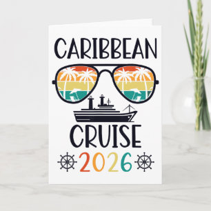 Caribbean Cruise 2026 Vacation Trip Matching Famil Card