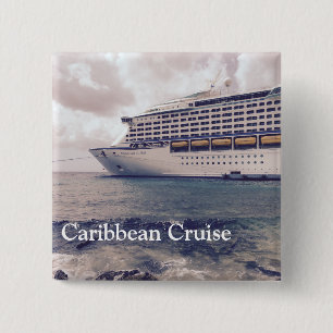 Caribbean Cruise - 2 Inch Square Button