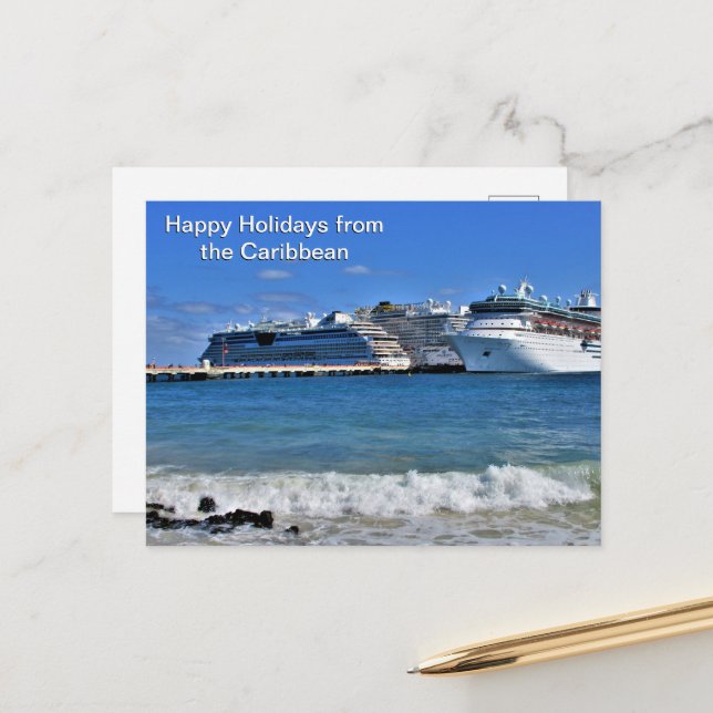 Caribbean Cruise Holiday Greeting (Front/Back In Situ)